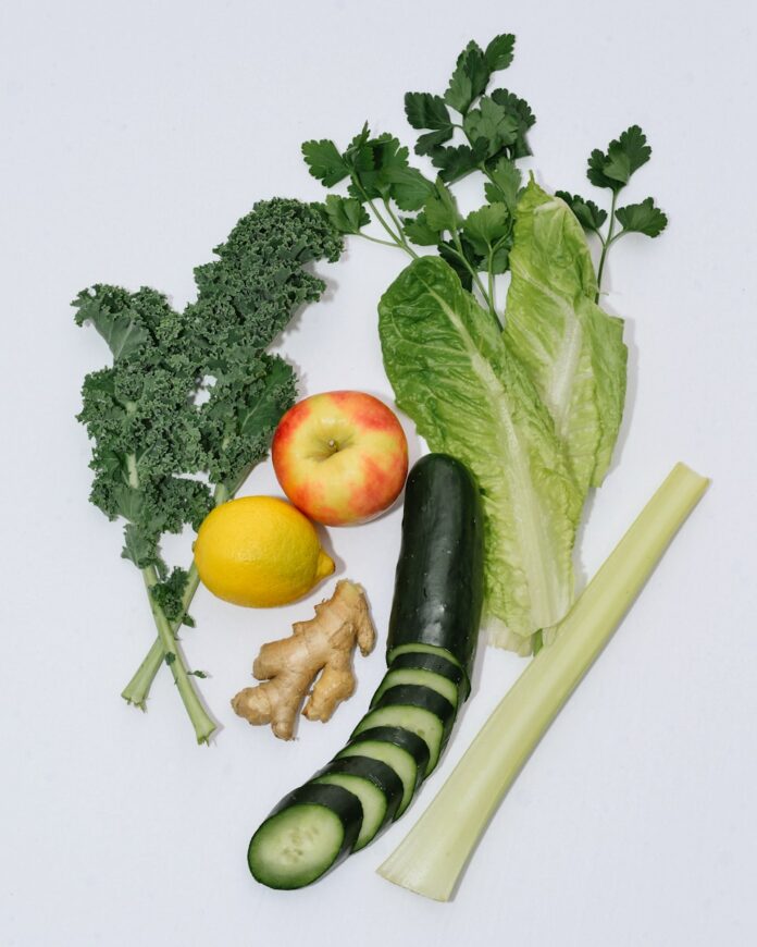 Photo by Dose Juice flat lay photography of vegetables