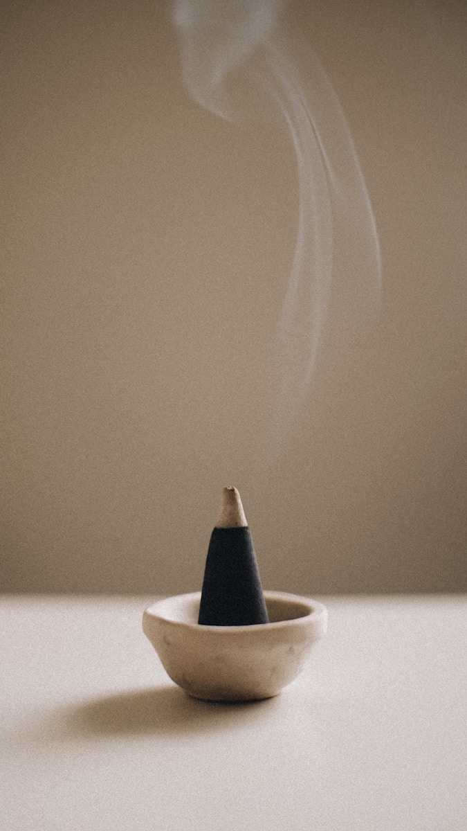 Photo by Cristi Ursea a smokestack sitting in a bowl on a table